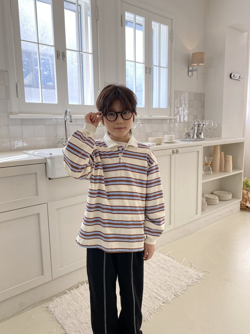 Jermaine - Korean Children Fashion - #prettylittlegirls - Rugby Collar Tee - 3