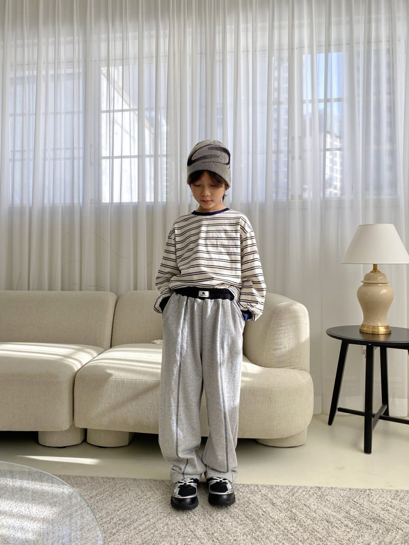 Jermaine - Korean Children Fashion - #todddlerfashion - Stitch Color-Block Pants - 9