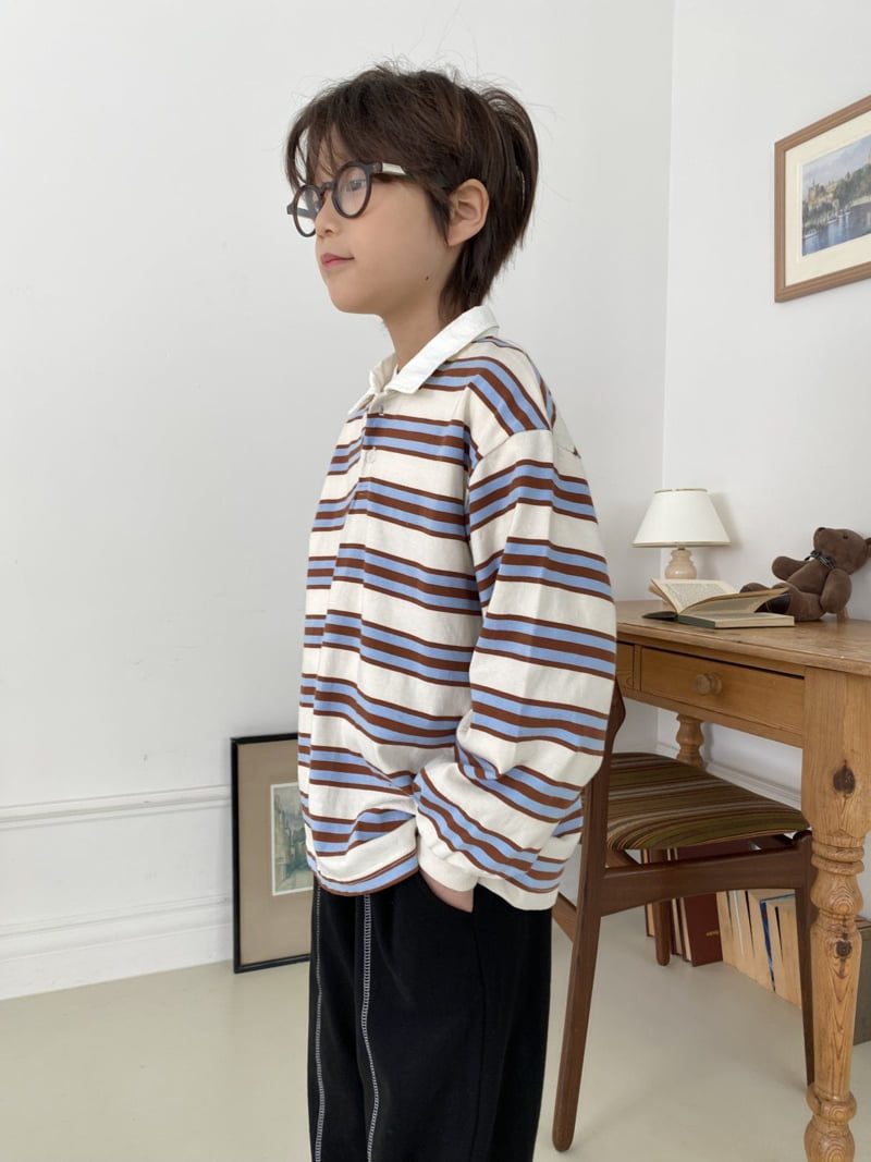 Jermaine - Korean Children Fashion - #prettylittlegirls - Rugby Collar Tee - 4