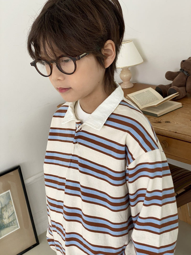Jermaine - Korean Children Fashion - #toddlerclothing - Rugby Collar Tee - 5