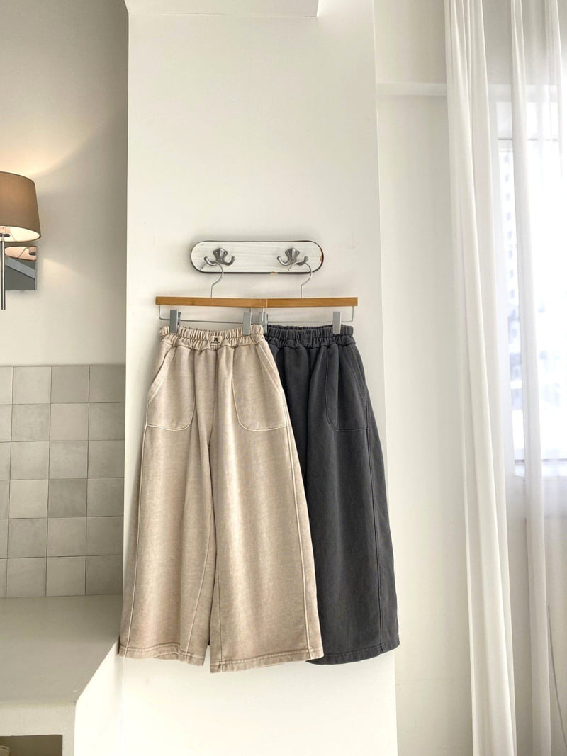 Jermaine - Korean Children Fashion - #toddlerclothing - Pigment Curved Pants