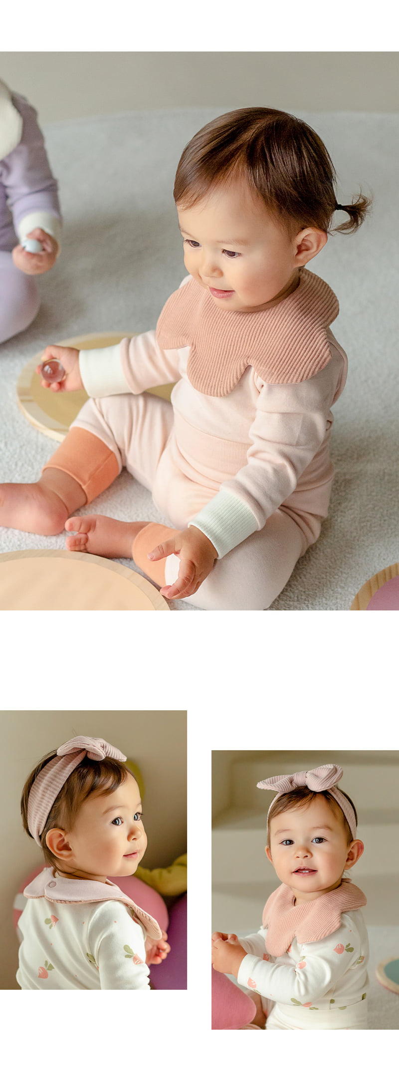 Kids Clara - Korean Baby Fashion - #babyboutique - Plush Cloud Reversible Baby Bib (Set of 5) - 7