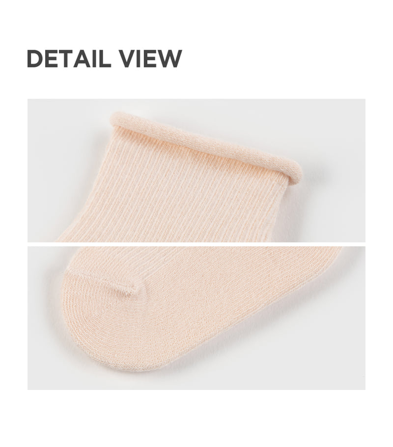 Kids Clara - Korean Baby Fashion - #babyboutique - Plain Newborn Socks Princess 3-Type Set (Set of 5) - 5