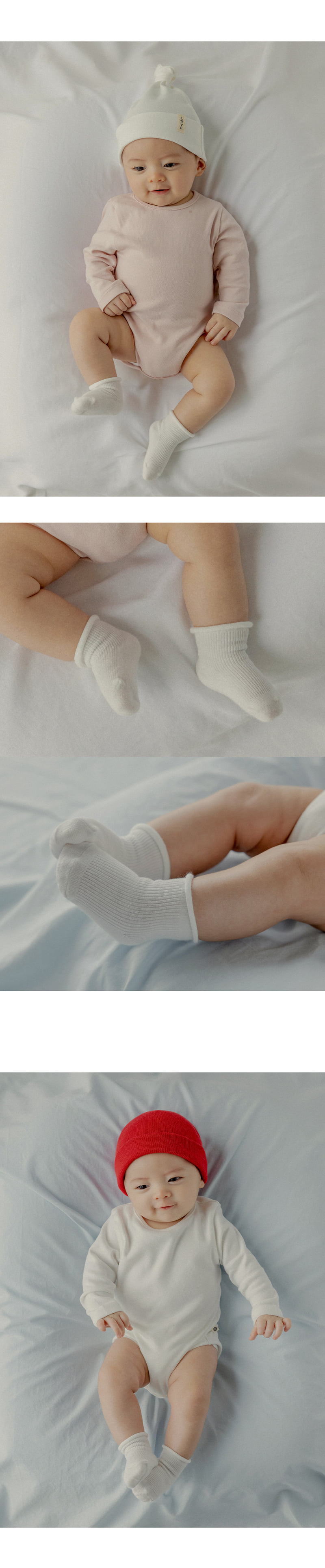 Kids Clara - Korean Baby Fashion - #babyboutique - Plain Newborn Socks Prince 3-Type Set (Set of 5) - 4