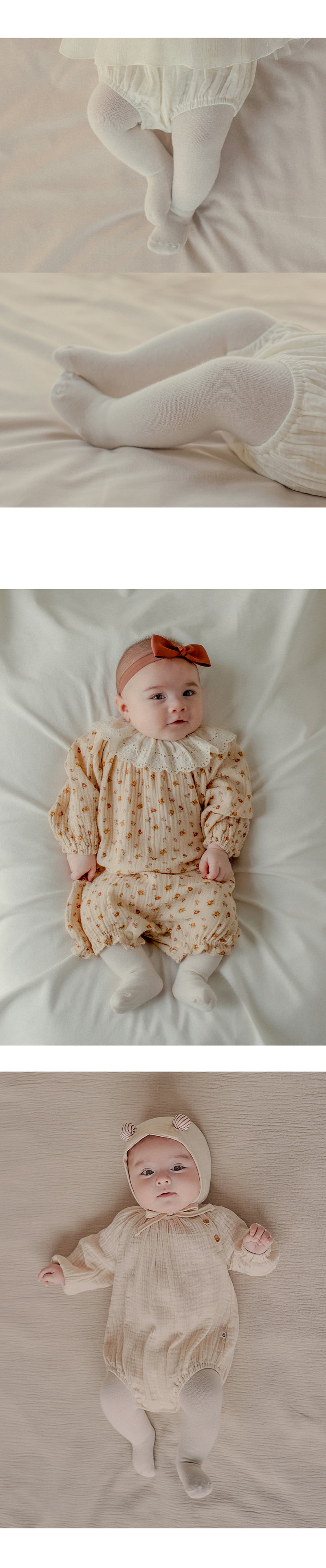 Kids Clara - Korean Baby Fashion - #babyboutique - Plain Newborn Tights (Set of 5) - 3