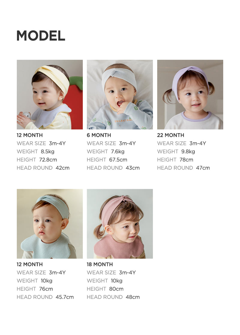 Kids Clara - Korean Baby Fashion - #babyclothing - Bebe Ribbed Baby Hairband - 11