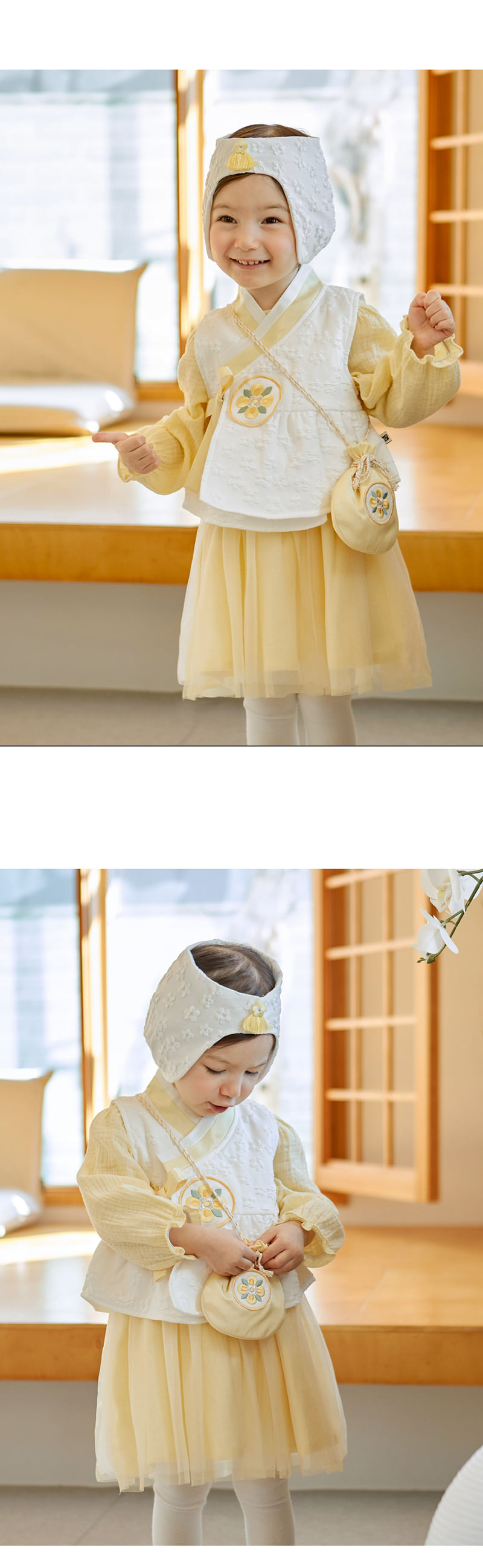 Kids Clara - Korean Baby Fashion - #babyclothing - Onyu Narae Baby Girl Hanbok One-piece Set - 3