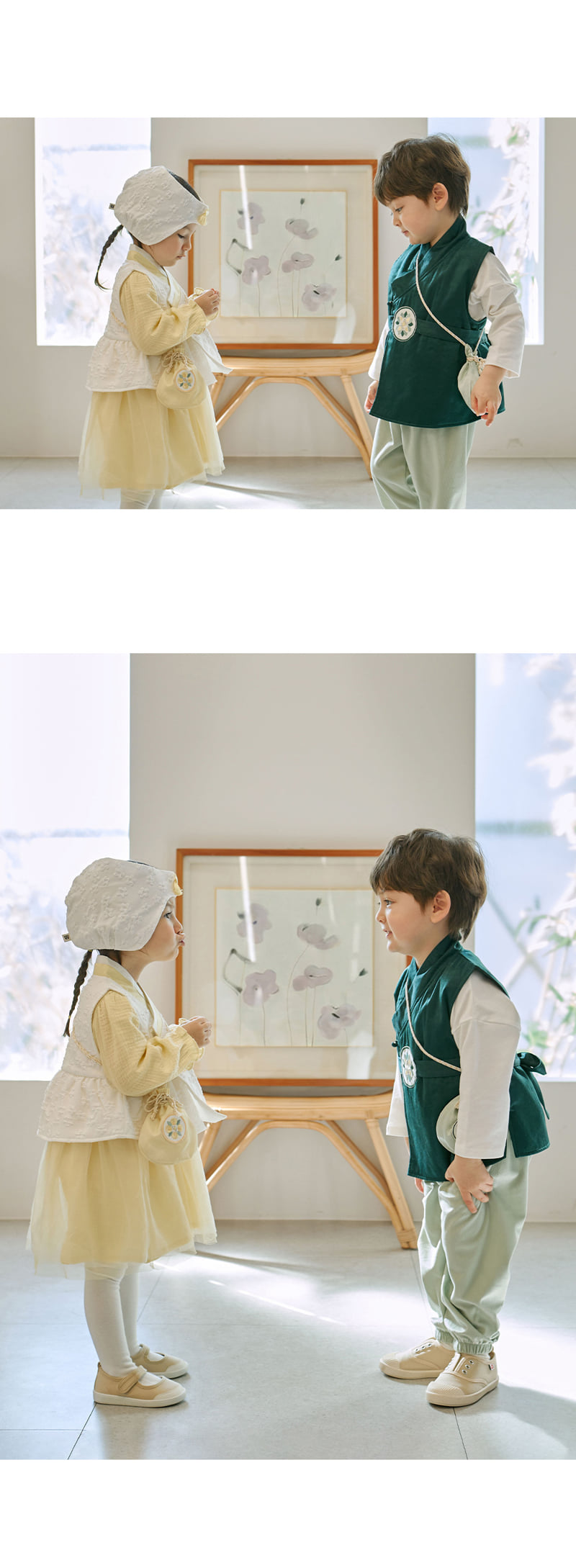 Kids Clara - Korean Baby Fashion - #babyclothing - Onyu Narae Baby Girl Hanbok One-piece Set - 4