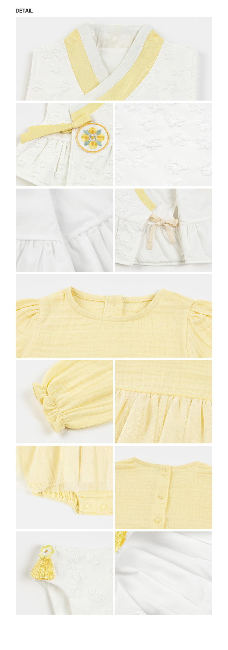Kids Clara - Korean Baby Fashion - #babyoninstagram - Onyu Narae Baby Girl Hanbok Bodysuit Set - 5