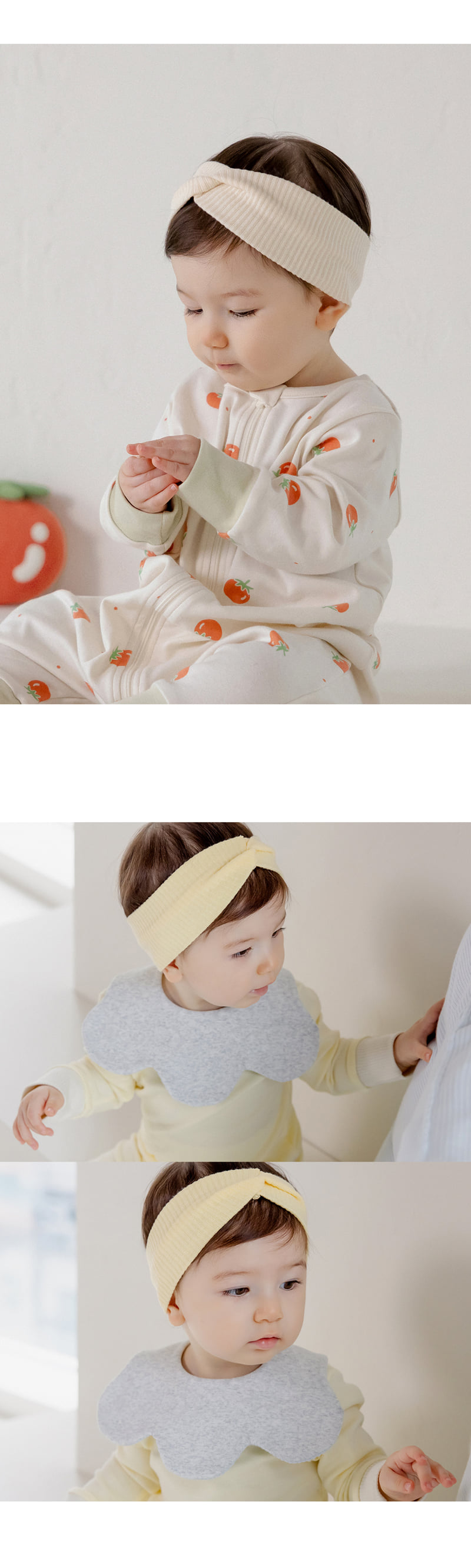 Kids Clara - Korean Baby Fashion - #babyootd - Bebe Ribbed Baby Hairband - 2