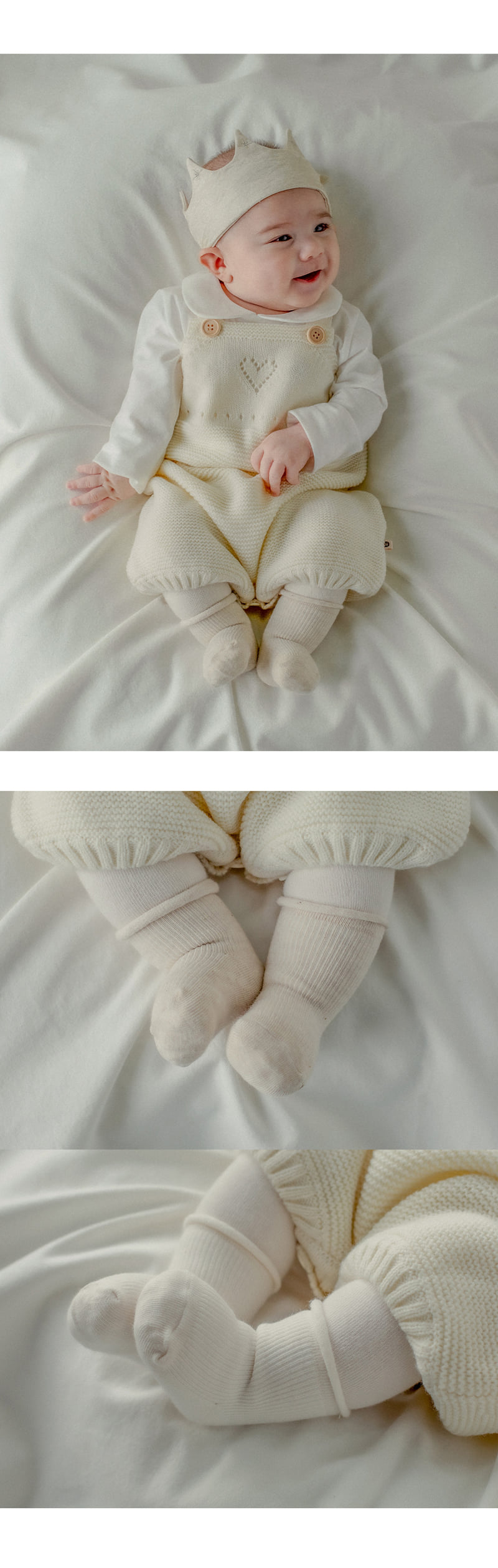 Kids Clara - Korean Baby Fashion - #babywear - Plain Newborn Socks 2-Type Set (Set of 5) - 3