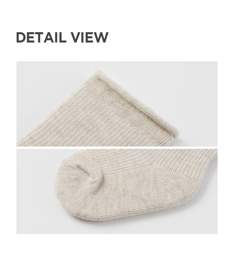 Kids Clara - Korean Baby Fashion - #babywear - Plain Newborn Socks 2-Type Set (Set of 5) - 4