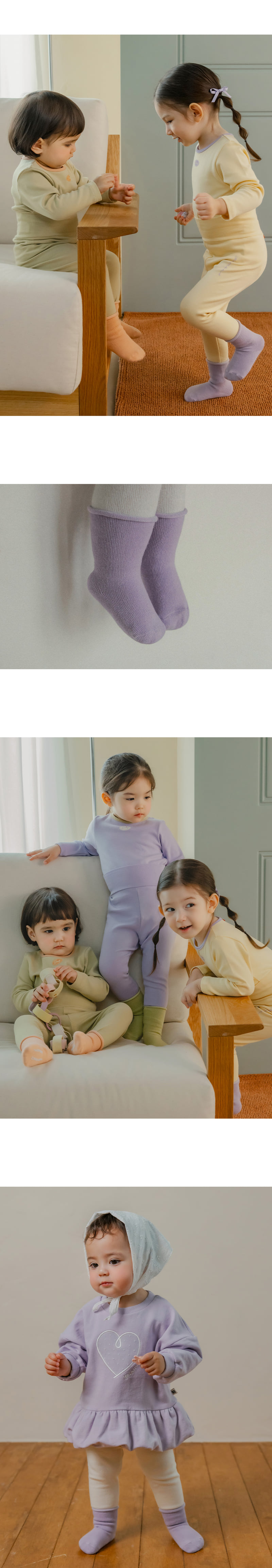Kids Clara - Korean Baby Fashion - #onlinebabyshop - Joy Rolling Baby Socks (set of 5) - 5