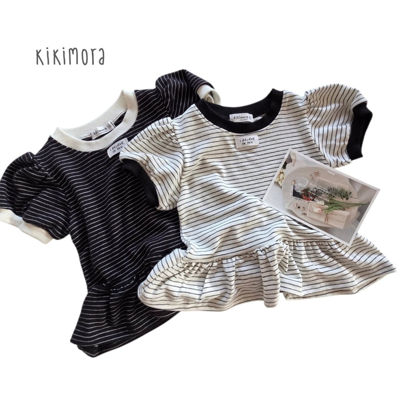 Kikimora - Korean Children Fashion - #Kfashion4kids - Flowy Stripe Tee - 12