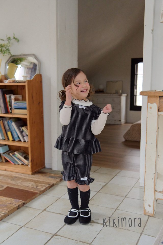 Kikimora - Korean Children Fashion - #childofig - Flowy Stripe Tee - 3