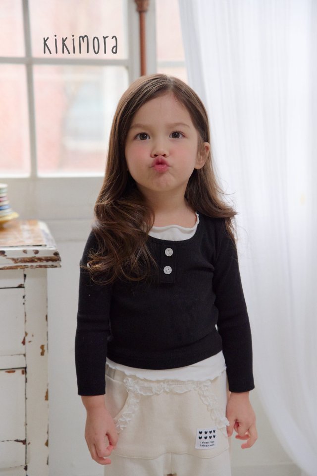 Kikimora - Korean Children Fashion - #childofig - Layered Ribbed Tee - 7