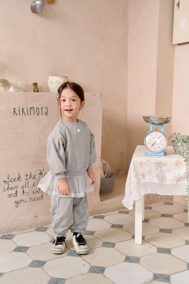 Kikimora - Korean Children Fashion - #childofig - Lace Line Jogger Pants - 4