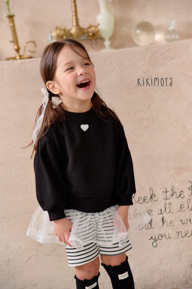Kikimora - Korean Children Fashion - #childofig - Heart Sheer Sweatshirt - 3