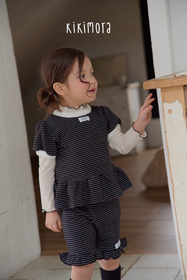Kikimora - Korean Children Fashion - #childrensboutique - Flowy Stripe Tee - 5