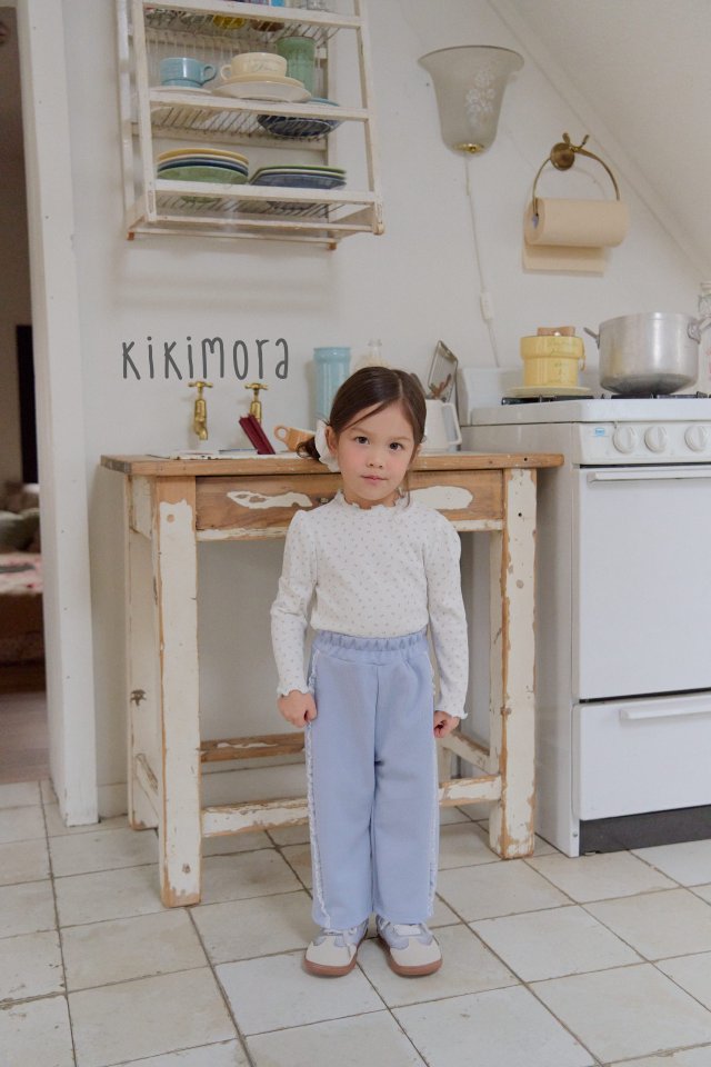 Kikimora - Korean Children Fashion - #childrensboutique - Flower Ribbed Tee - 5