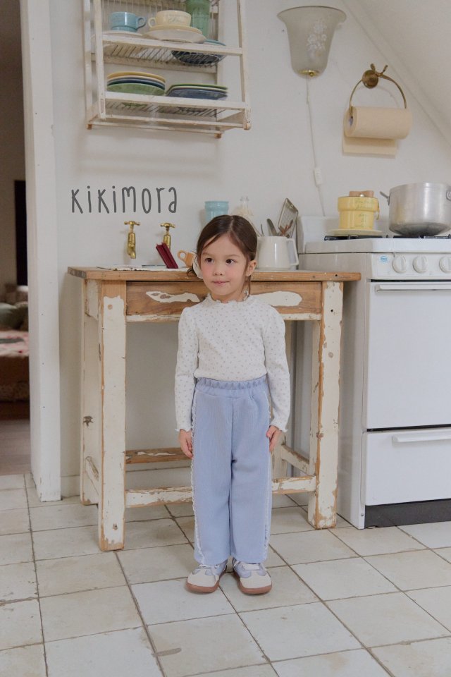 Kikimora - Korean Children Fashion - #designkidswear - Flower Ribbed Tee - 6