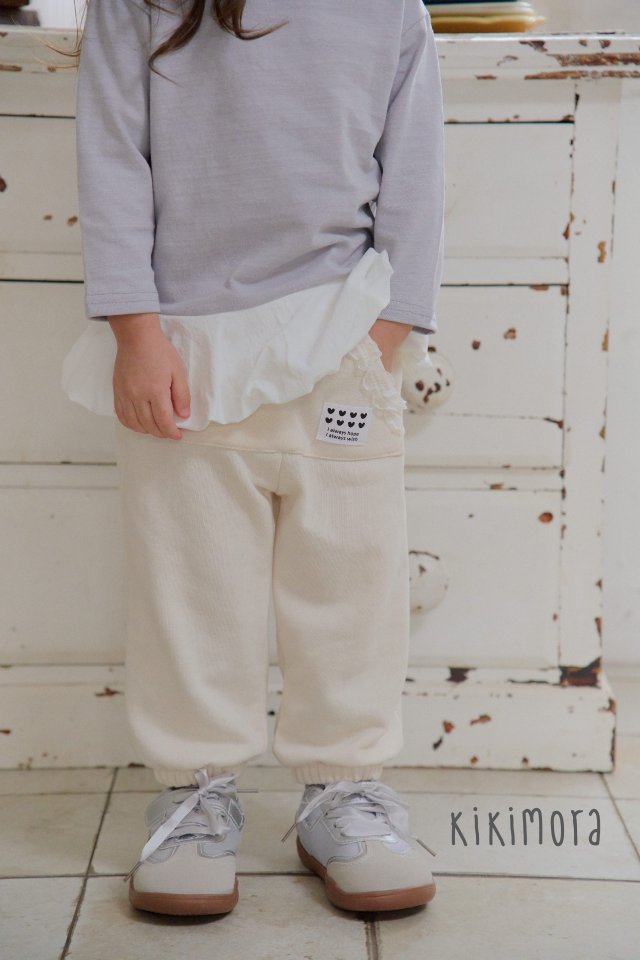 Kikimora - Korean Children Fashion - #fashionkids - Pastel Lace Jogger Pants - 12