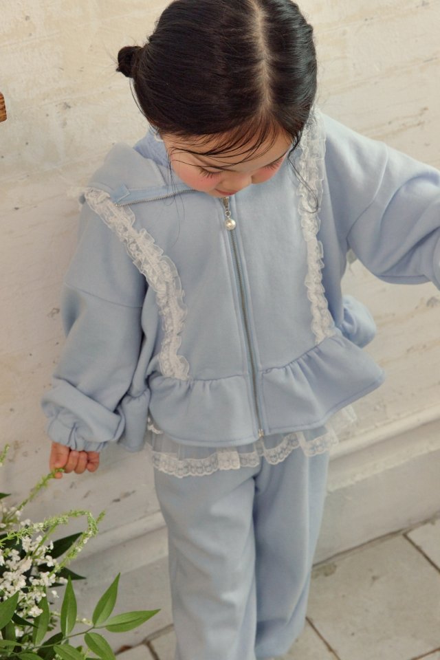 Kikimora - Korean Children Fashion - #discoveringself - Lace Hood Zip-Up - 4