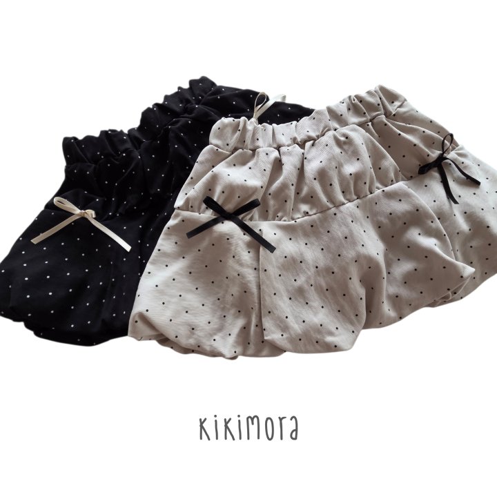 Kikimora - Korean Children Fashion - #kidsshorts - Dot Balloon Skirt