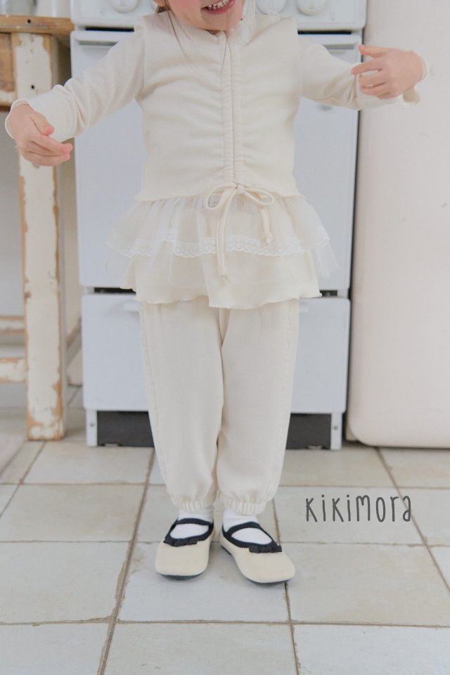 Kikimora - Korean Children Fashion - #kidsshorts - Frill Lace Jogger Pants - 11