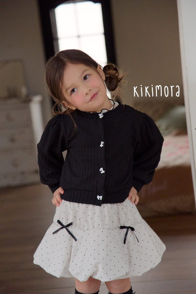 Kikimora - Korean Children Fashion - #kidsstore - Wave Ribbon Cardigan