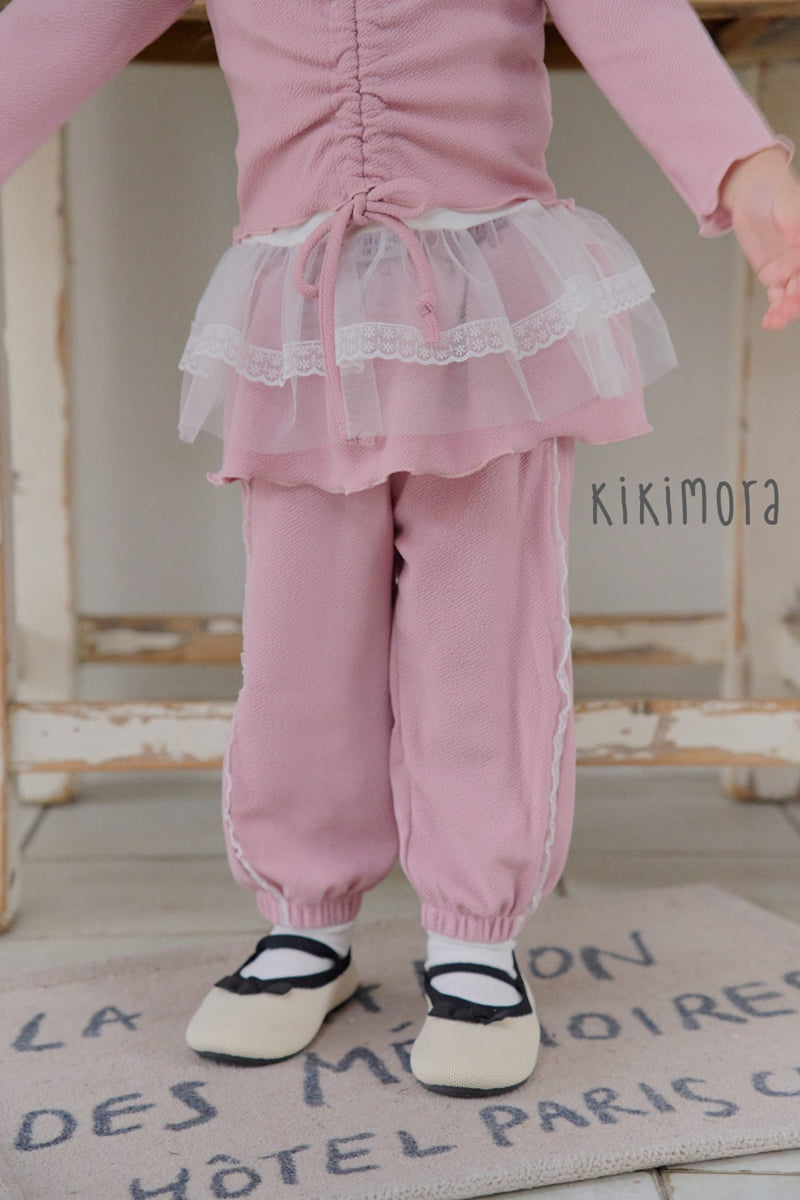 Kikimora - Korean Children Fashion - #kidsstore - Frill Lace Jogger Pants - 12