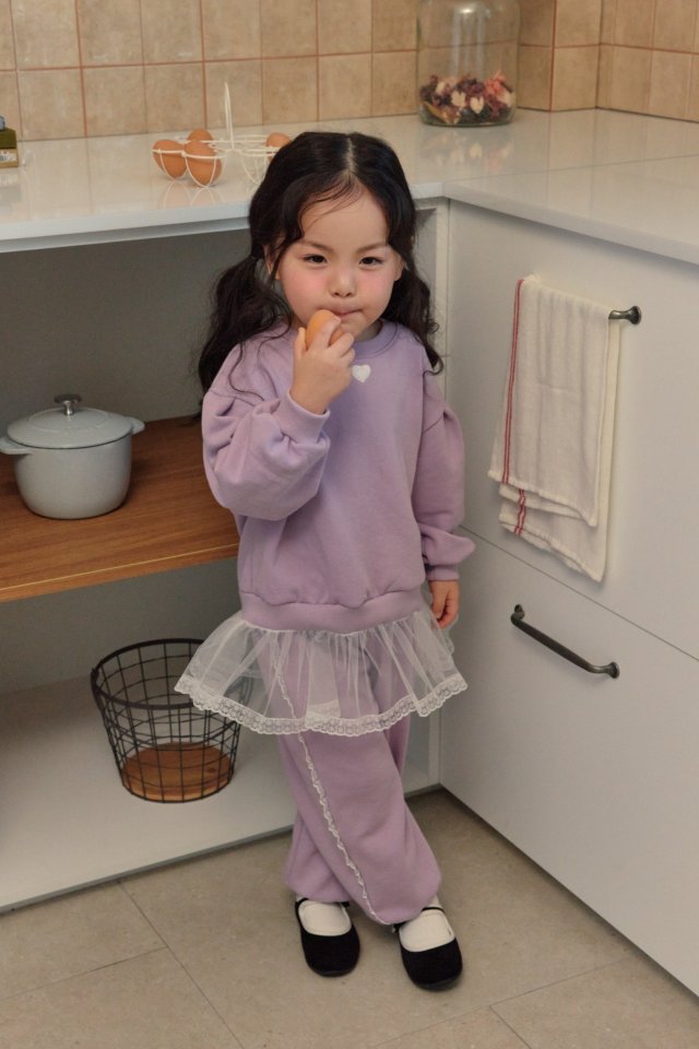 Kikimora - Korean Children Fashion - #kidzfashiontrend - Lace Line Jogger Pants - 11
