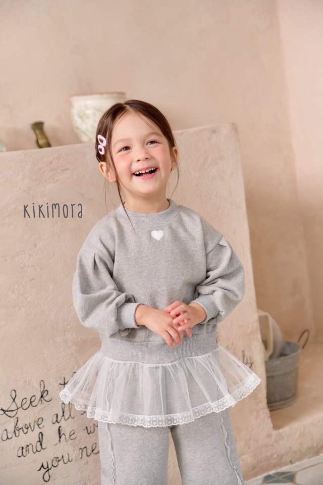Kikimora - Korean Children Fashion - #kidzfashiontrend - Heart Sheer Sweatshirt - 10