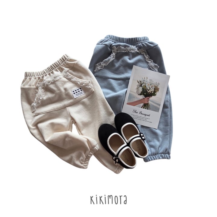 Kikimora - Korean Children Fashion - #littlefashionista - Pastel Lace Jogger Pants