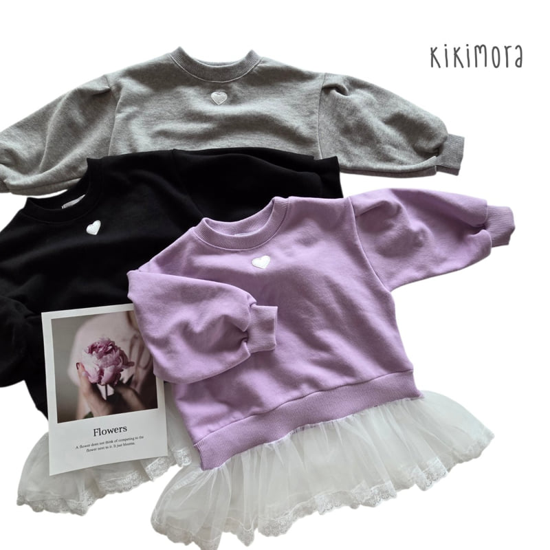 Kikimora - Korean Children Fashion - #littlefashionista - Heart Sheer Sweatshirt - 12