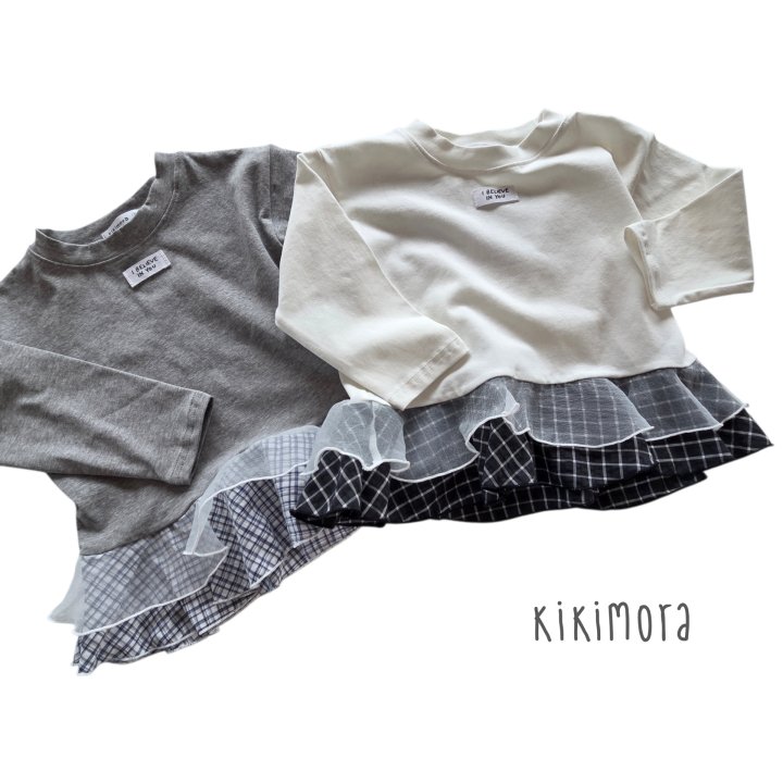 Kikimora - Korean Children Fashion - #magicofchildhood - Check Layered Tee - 12