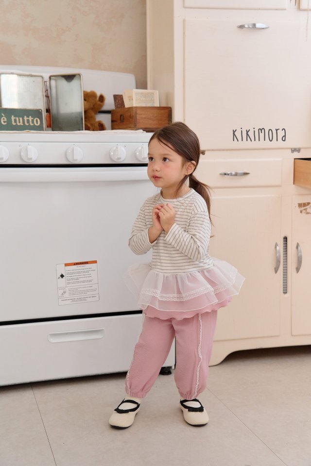 Kikimora - Korean Children Fashion - #magicofchildhood - Stripe Sheer Skirt - 8