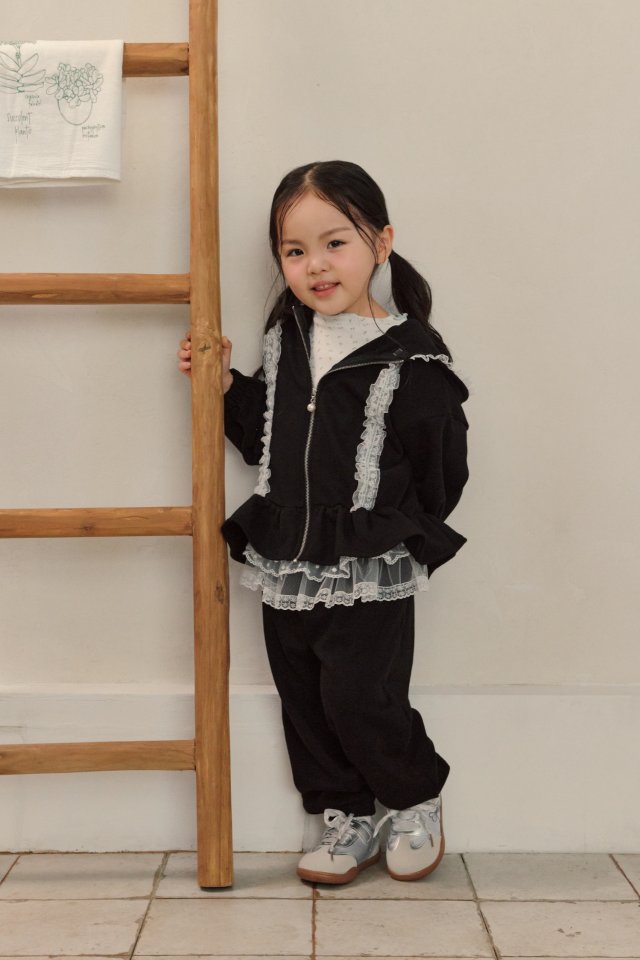 Kikimora - Korean Children Fashion - #magicofchildhood - Lace Cancan Jogger Pants - 11