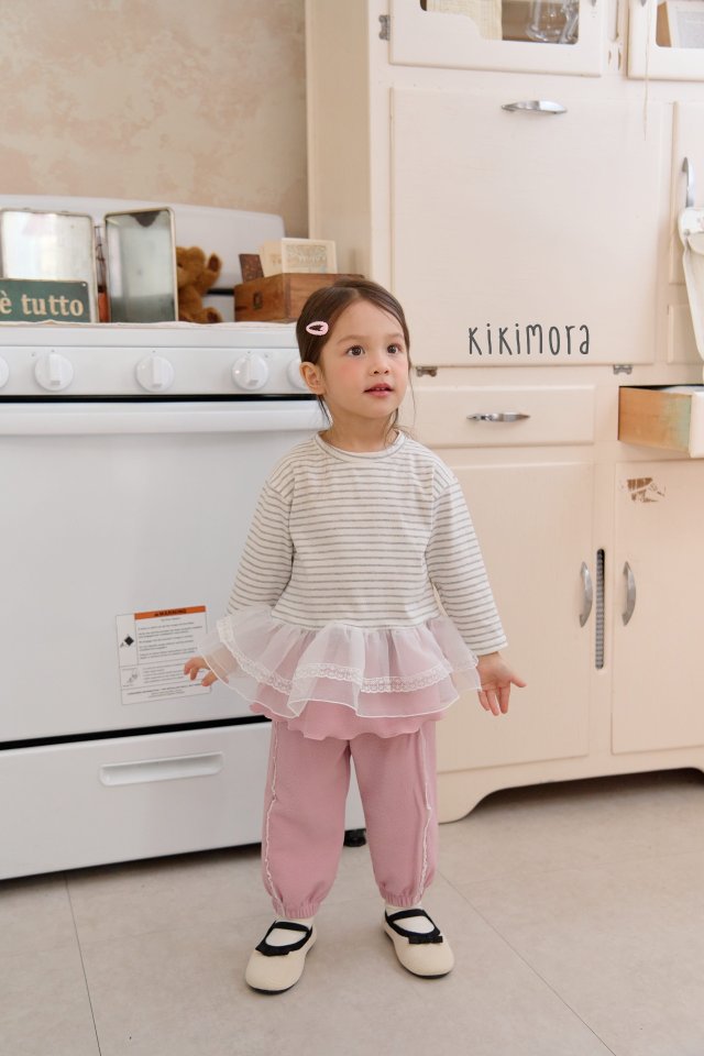 Kikimora - Korean Children Fashion - #minifashionista - Stripe Sheer Skirt - 9