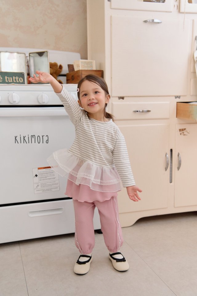 Kikimora - Korean Children Fashion - #prettylittlegirls - Stripe Sheer Skirt - 10