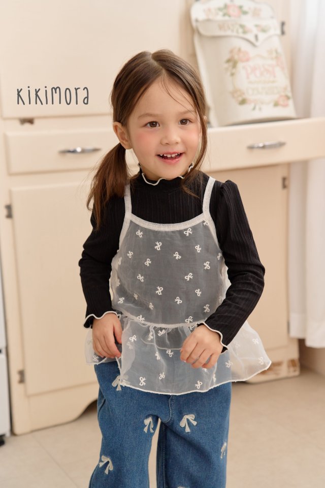 Kikimora - Korean Children Fashion - #prettylittlegirls - Lace Interlock Tee - 6
