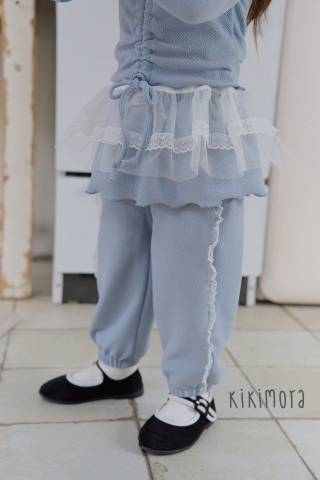 Kikimora - Korean Children Fashion - #stylishchildhood - Frill Lace Jogger Pants - 5