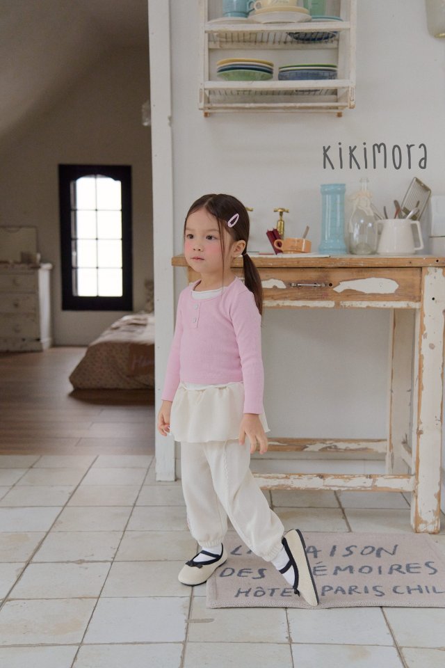 Kikimora - Korean Children Fashion - #prettylittlegirls - Layered Ribbed Tee - 4