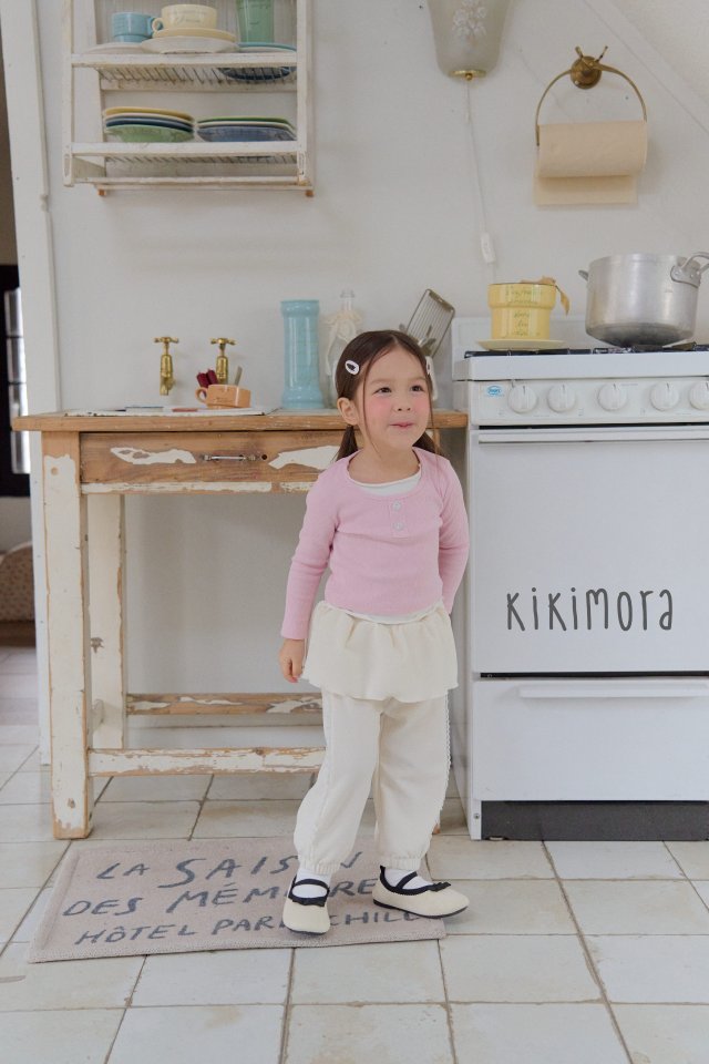 Kikimora - Korean Children Fashion - #toddlerclothing - Layered Ribbed Tee - 5