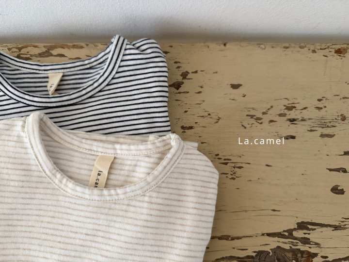 La Camel - Korean Baby Fashion - #babyboutique - Stripe Tee - 5