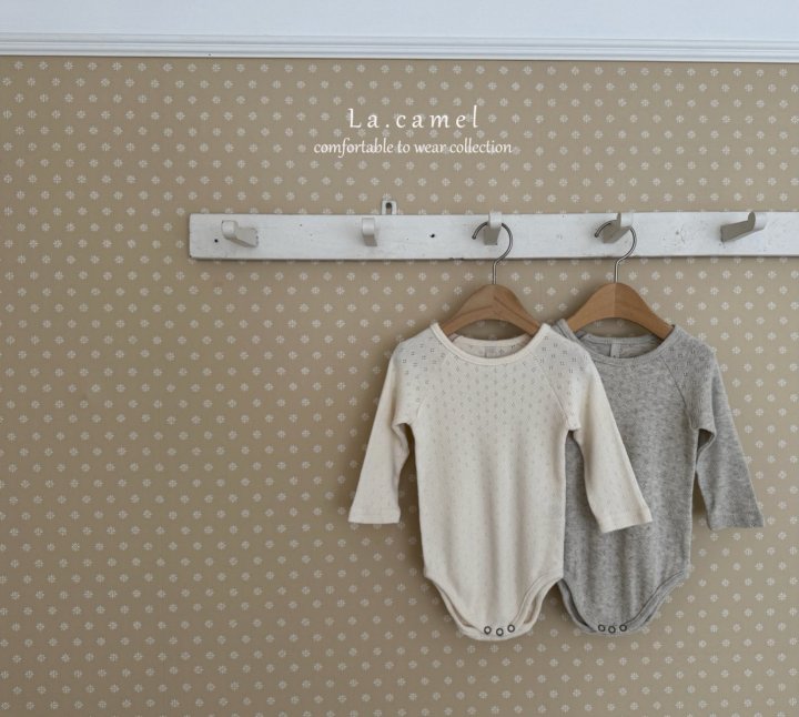 La Camel - Korean Baby Fashion - #babyboutiqueclothing - Vanilla Eyelet Suit - 3