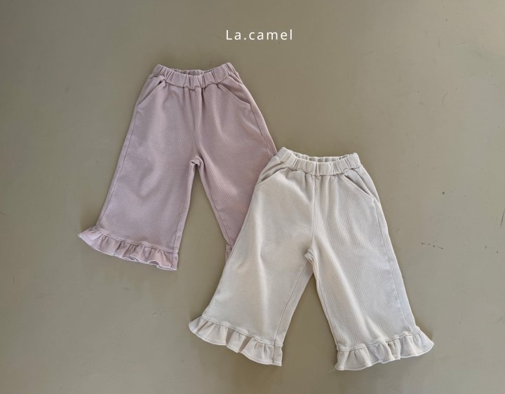La Camel - Korean Baby Fashion - #babylifestyle - Frill Span Pants