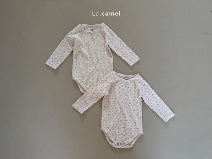 La Camel - Korean Baby Fashion - #babyoutfit - Swan Eyelet Suit - 6