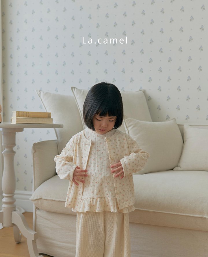 La Camel - Korean Baby Fashion - #babyoutfit - Swan Eyelet Cardigan - 5
