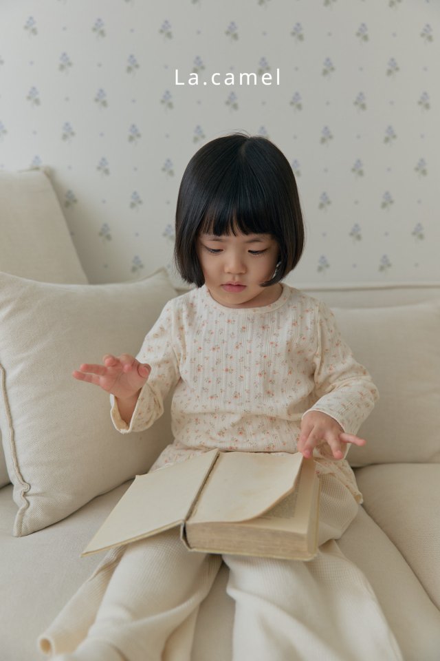 La Camel - Korean Baby Fashion - #babyoutfit - Swan Eyelet Tee - 3